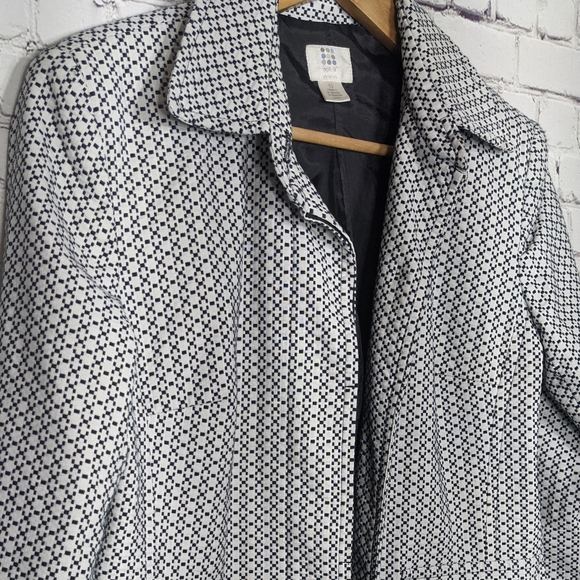 Apt 9 Trench Coat Jacket White and Black 10 - Picture 7 of 9